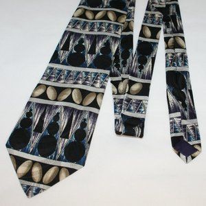 Bica Uomo Geometric Striped Silk Tie